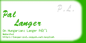 pal langer business card
